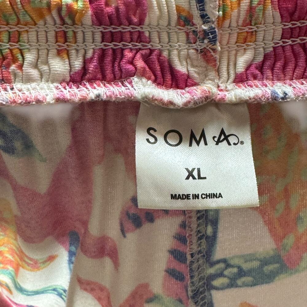 Soma Wide Leg Pajama Lounge Set Colorful Starfish XL - Picture 8 of 8